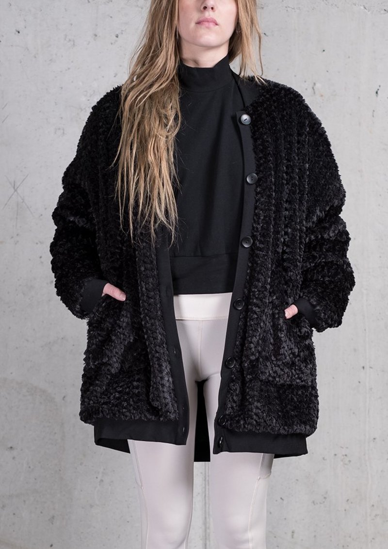 Berenik Faux Fur Pilot Jacket - Black Berenik Faux Fur Pilot Jacket - Black