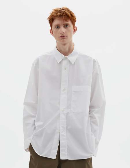 Margaret Howell Pique Jersey T-Shirt - Chalk | Garmentory
