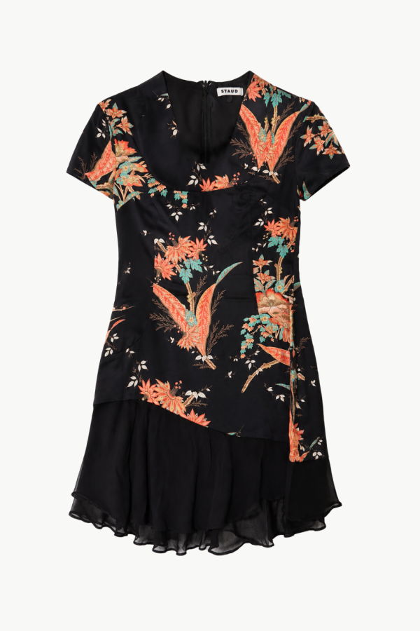Staud Rae Silk Dress - Black