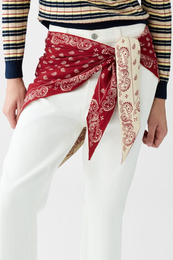 Guest in Residence The Wild Rag Scarf - Carmine & Butter