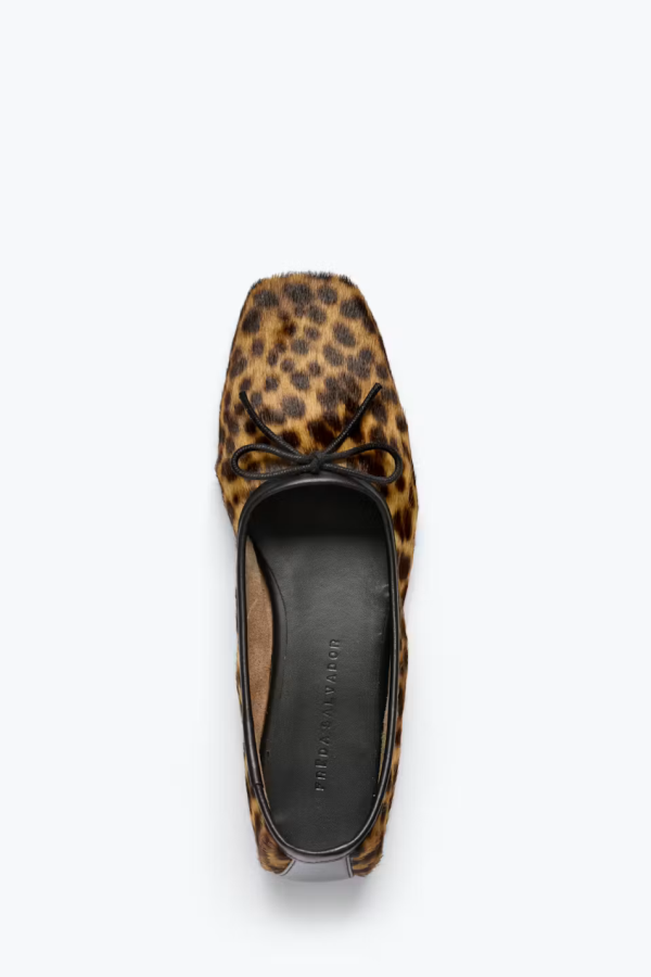 FRĒDA SALVADOR Jada Square Toe Flat - Leopard