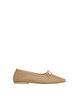 FRĒDA SALVADOR Jada Square Toe Woven Flat - Latte - Thumbnail 1