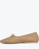 FRĒDA SALVADOR Jada Square Toe Woven Flat - Latte - Thumbnail 4