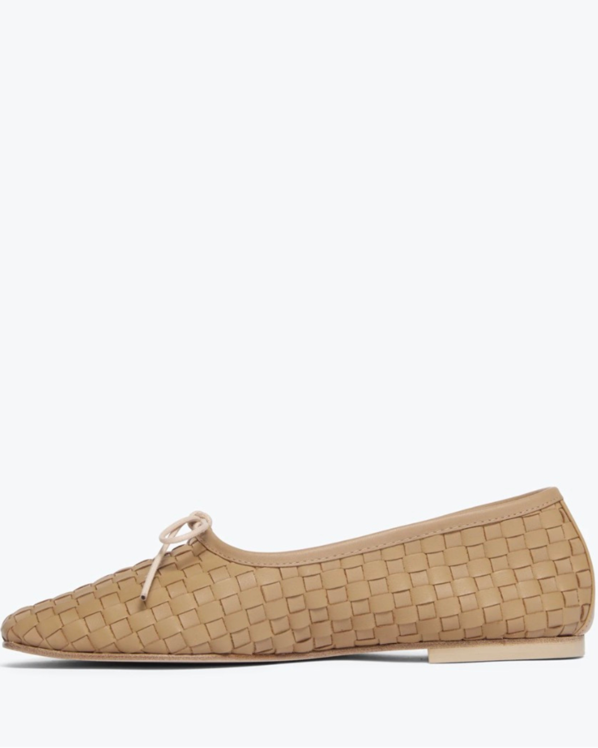 FRĒDA SALVADOR Jada Square Toe Woven Flat - Latte - Image 4 of 4