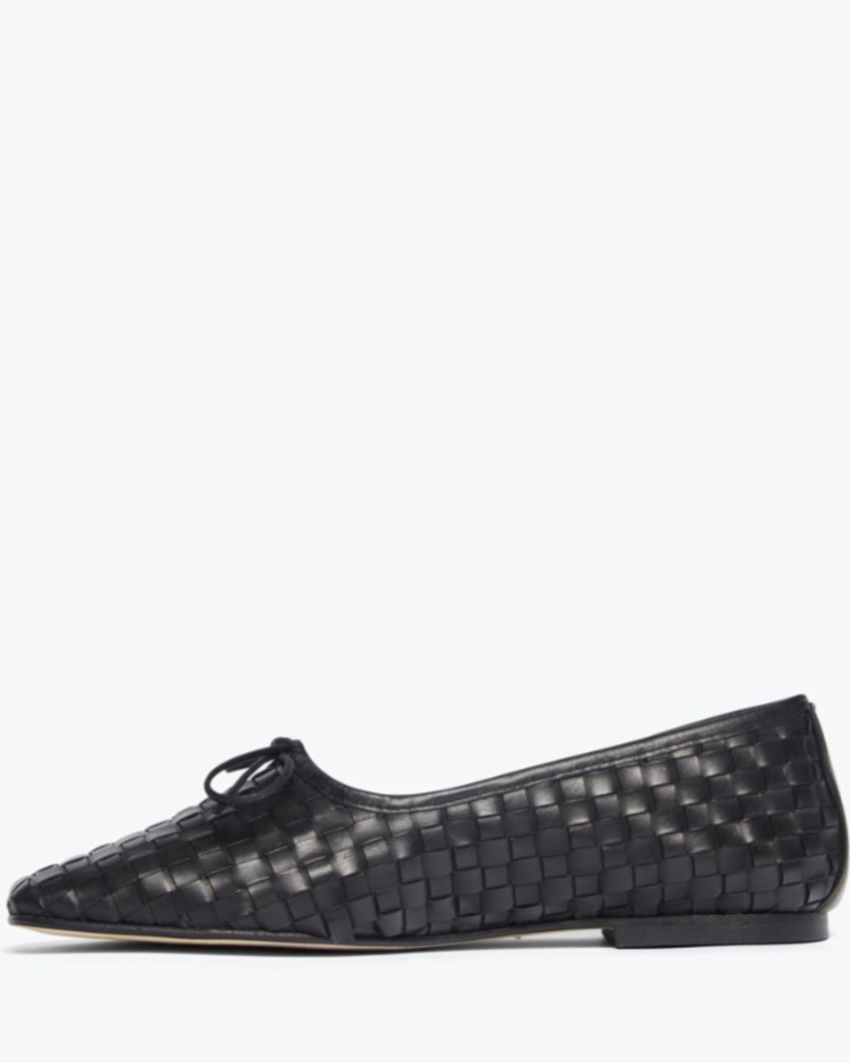 FRĒDA SALVADOR Jada Square Toe Woven Flat - Black - Image 4 of 4