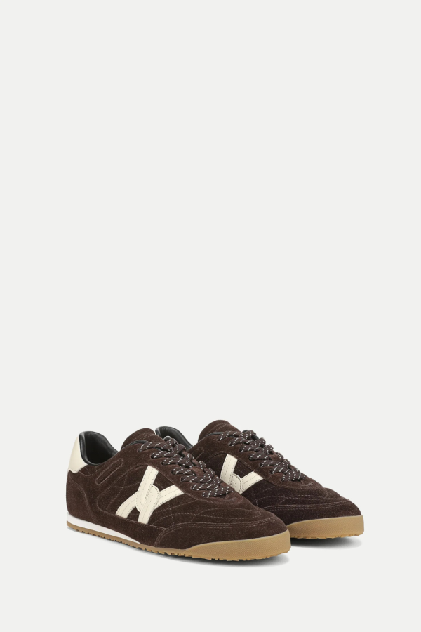 Veronica Beard Natalia Sneaker - Espresso Suede