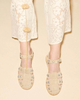 FRĒDA SALVADOR Sera Fisherman Sandal - Stucco Suede/Silver Studs - Thumbnail 2