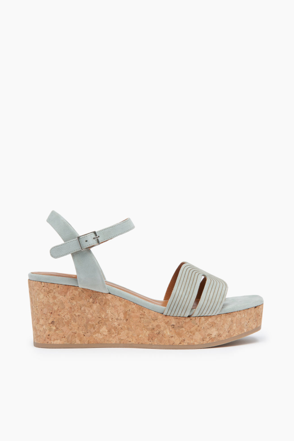Coclico Midwood Wedge Sandals - Celadon