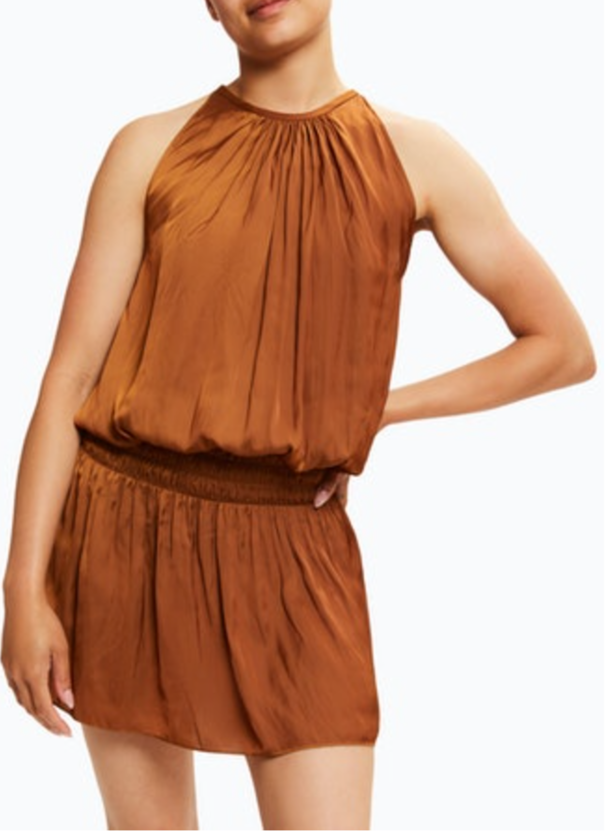 Ramy Brook Shiny Paris Dress - Copper - Image 1 of 1