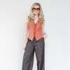 Elaine Kim Willoh Stretch Linen Vest - Terracotta - Thumbnail 3