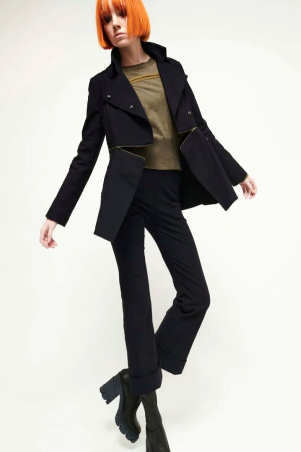Elaine Kim Tech Stretch Zip Off Moto Jacket - Black