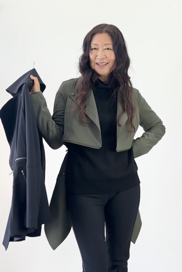 Elaine Kim Tech Stretch Zip Off Moto Jacket - Black