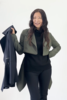 Elaine Kim Tech Stretch Zip Off Moto Jacket - Black - Thumbnail 3