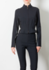 Elaine Kim Trieste Tech Stretch Scuba Zip Top - Black - Thumbnail 1