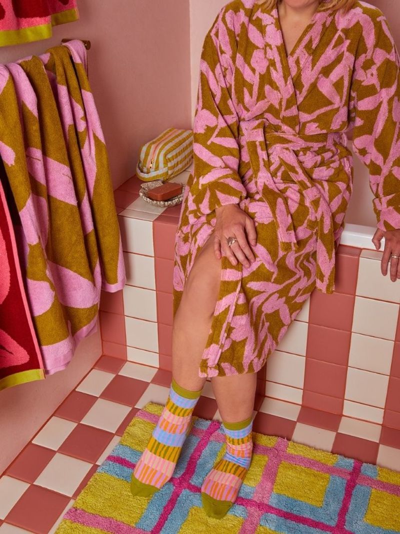 Mosey Me Pollen Plaid Bath Mat