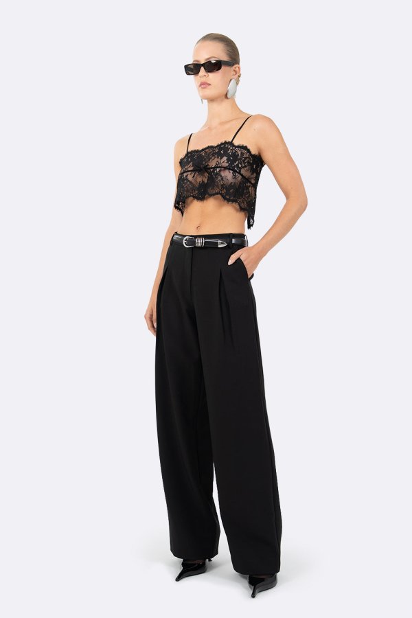 Nonchalant Label Clarissa Crop Top - Black