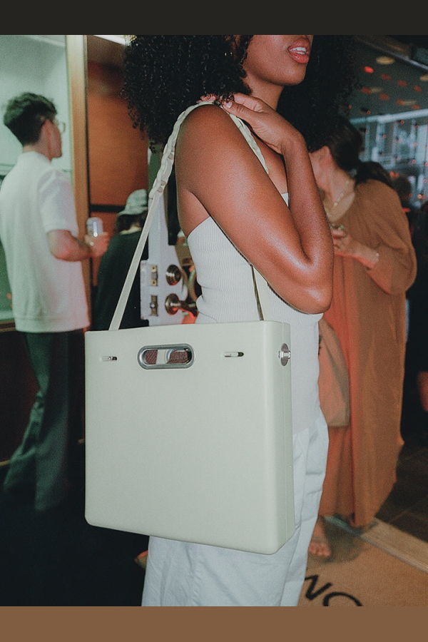 Parsel East West Medium Clutch - Optic
