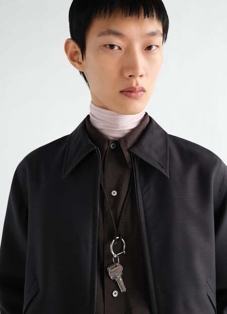 Lemaire Maglite Leather Necklace - Black | Garmentory