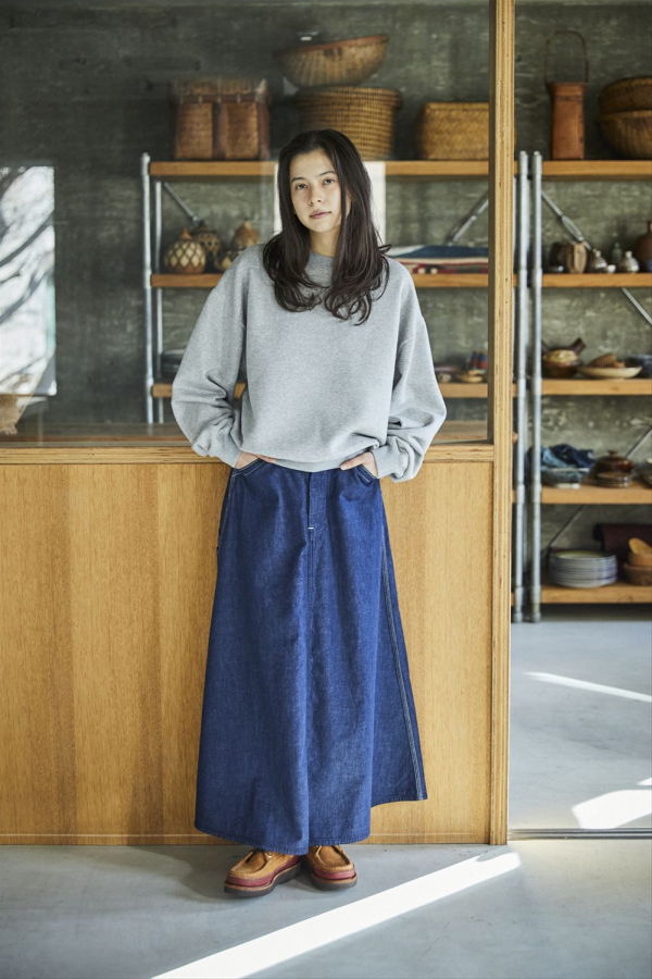 Orslow 30's Painter Long Denim Skirt