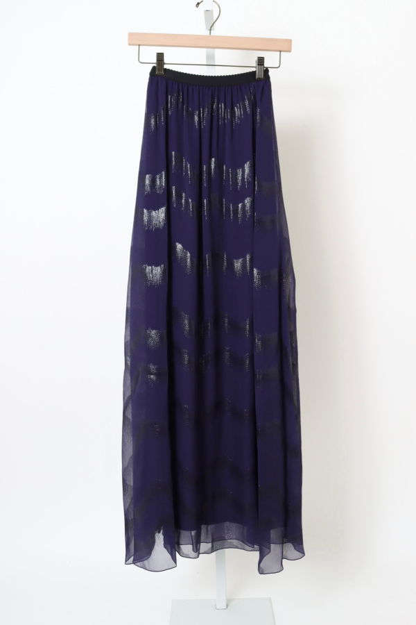 Forte Forte 15100 My Skirt "Nuages d'Argent" Silk Chiffon Skirt