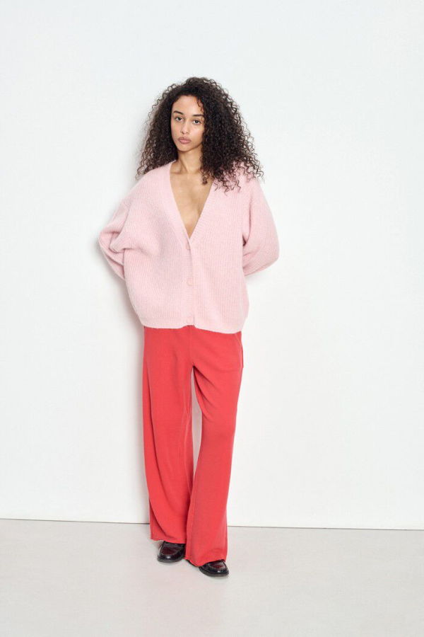 American Vintage East Button Cardigan - Cotton Candy Melange