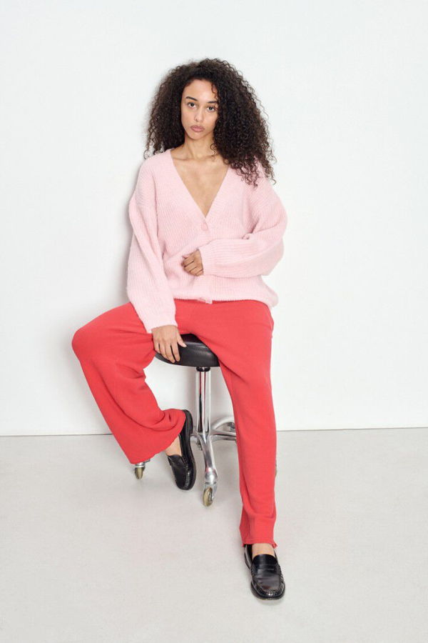 American Vintage East Button Cardigan - Cotton Candy Melange
