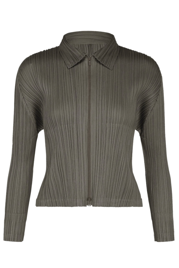 Pleats Please by Issey Miyake Monthly Colors: August Zip Cardigan