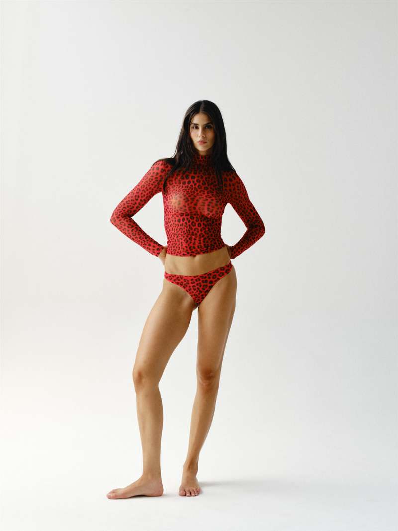 mai petit Julia Top - Cherry Leopardo