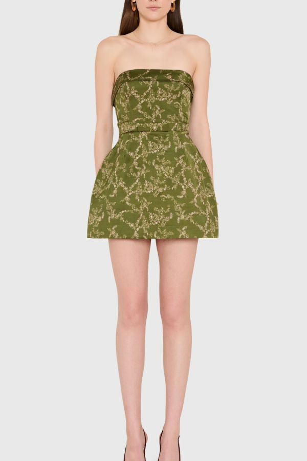 Amanda Uprichard Avalee Skort Romper - Christina Print