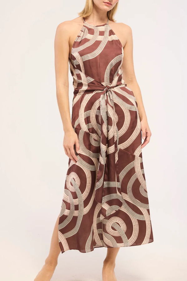 Misa Los Angeles Lisa Dress - Chocolate Halo