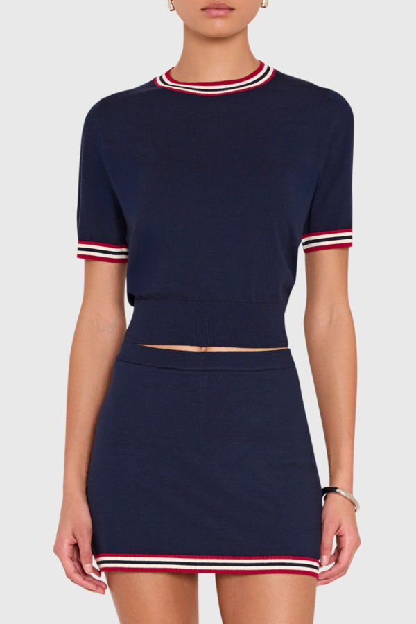 Amanda Uprichard Maia Top - Navy