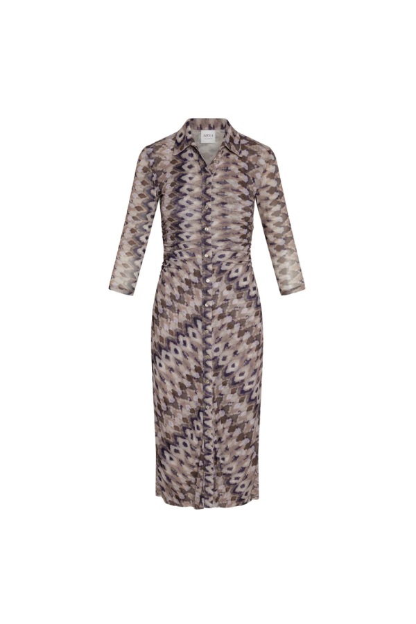Misa Los Angeles Renee Dress - Serpentine Geo Mesh