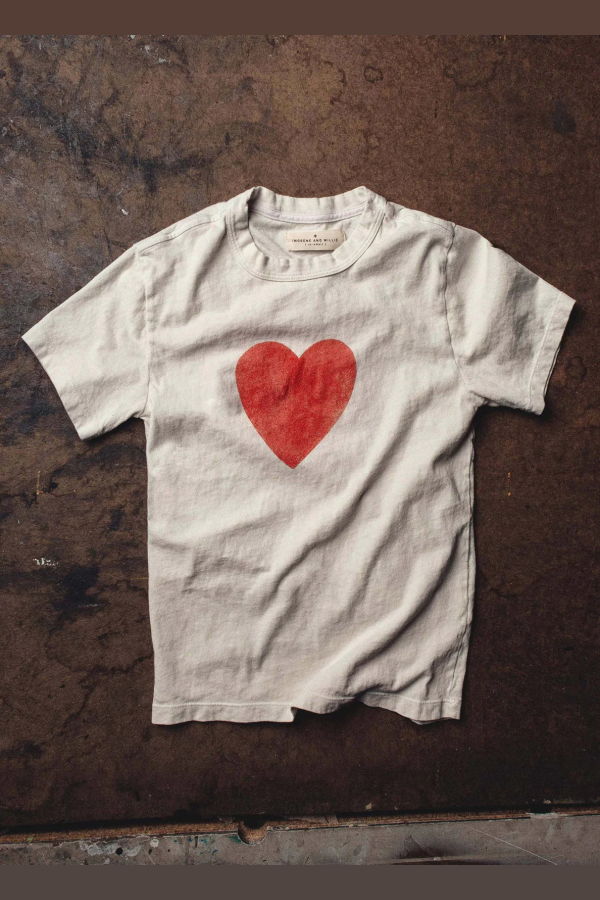 Imogene + Willie The "Heart" Tee - Vintage White