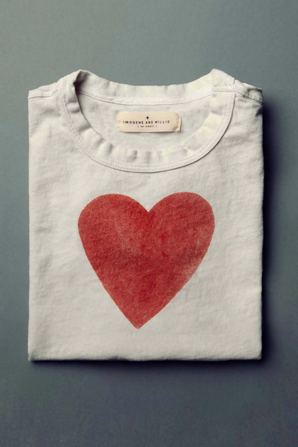 Imogene + Willie The "Heart" Tee - Vintage White