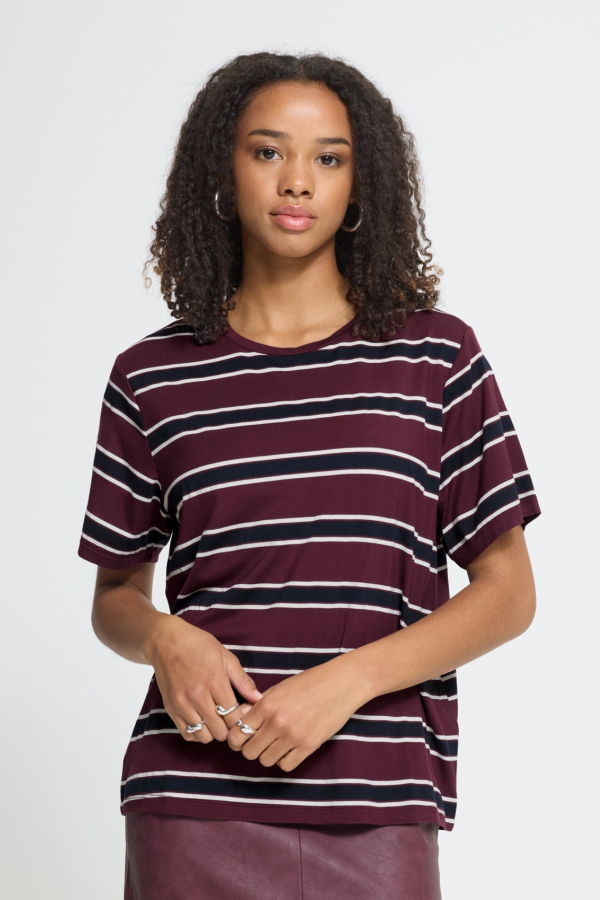 Ichi Rebetta Boxy Striped Tee