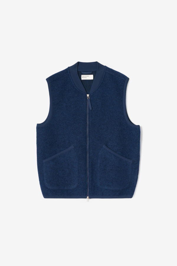 Universal Works Zip Waistcoat - Indigo