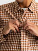 FOLK Easy Fit Shirt - Clay/Cream Gingham - Thumbnail 2