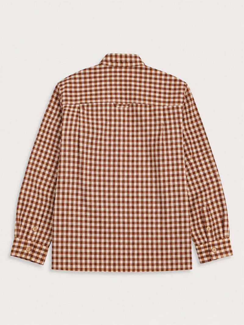 FOLK Easy Fit Shirt - Clay/Cream Gingham
