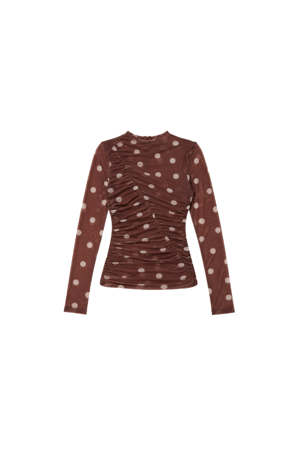 Kivari Edie Mesh Top - Brown