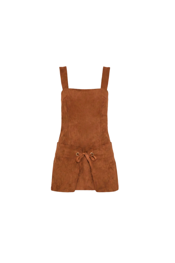 Amanda Uprichard Robin Romper - Chestnut