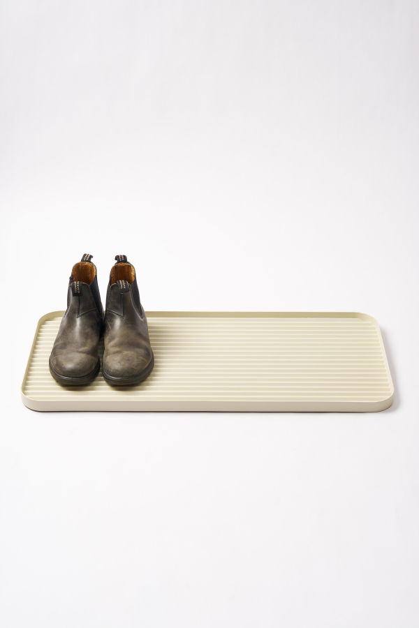 Yamazaki Home Furrow Boot Tray - Ivory