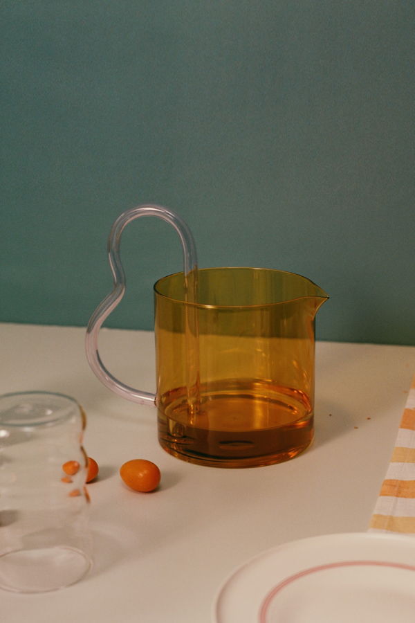 Sophie Lou Jacobsen Bean Pitcher - Amber/Clear