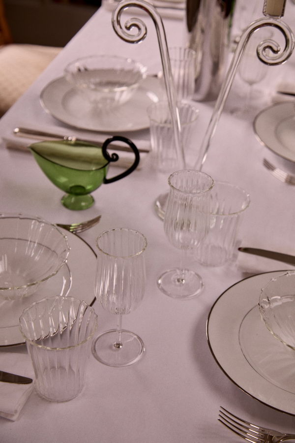 Sophie Lou Jacobsen Double Stem Spiral Candleholder - Clear