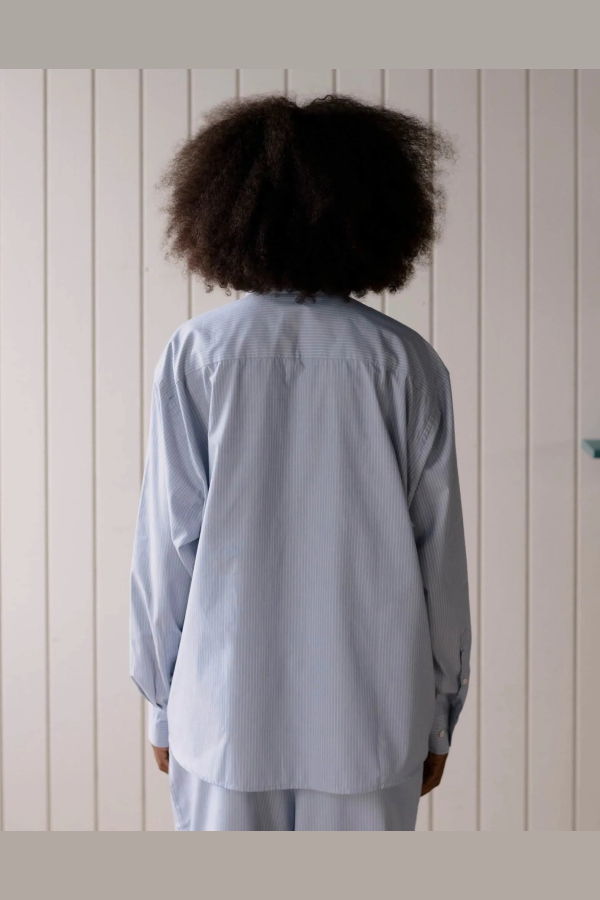 Baserange Claude Shirt - Blue Stripe