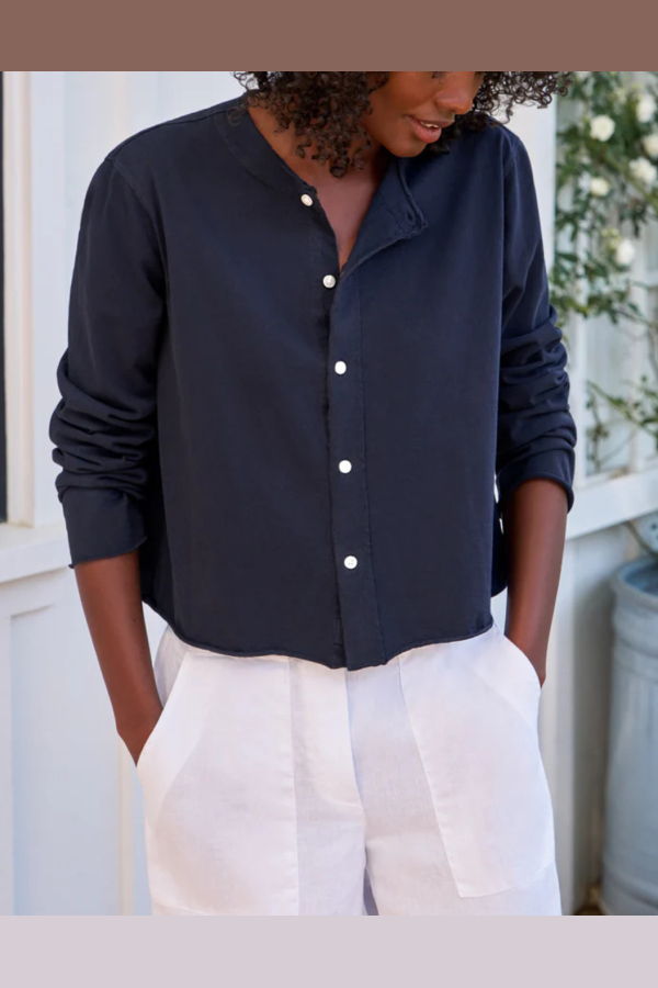 Frank & Eileen Jackie T-Shirt Cardigan - Classic Navy