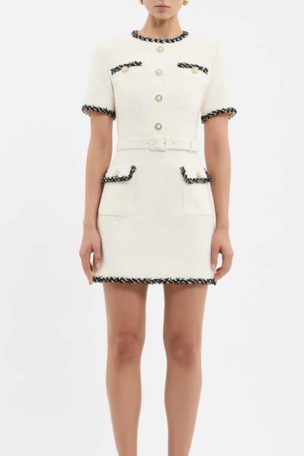 REBECCA VALLANCE Jacquie Mini Dress - Cream