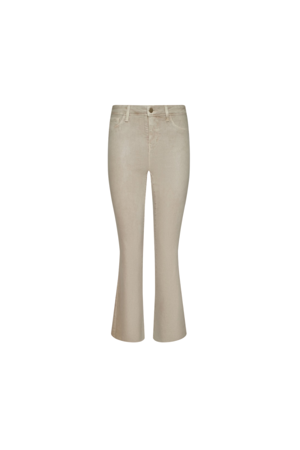 L'agence Kendra H/R Crop Flare Jean - Antique Birch Coated