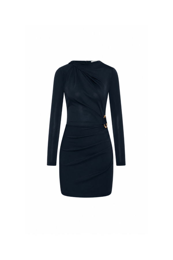 REBECCA VALLANCE Kiana Long Sleeve Mini Dress - Teal