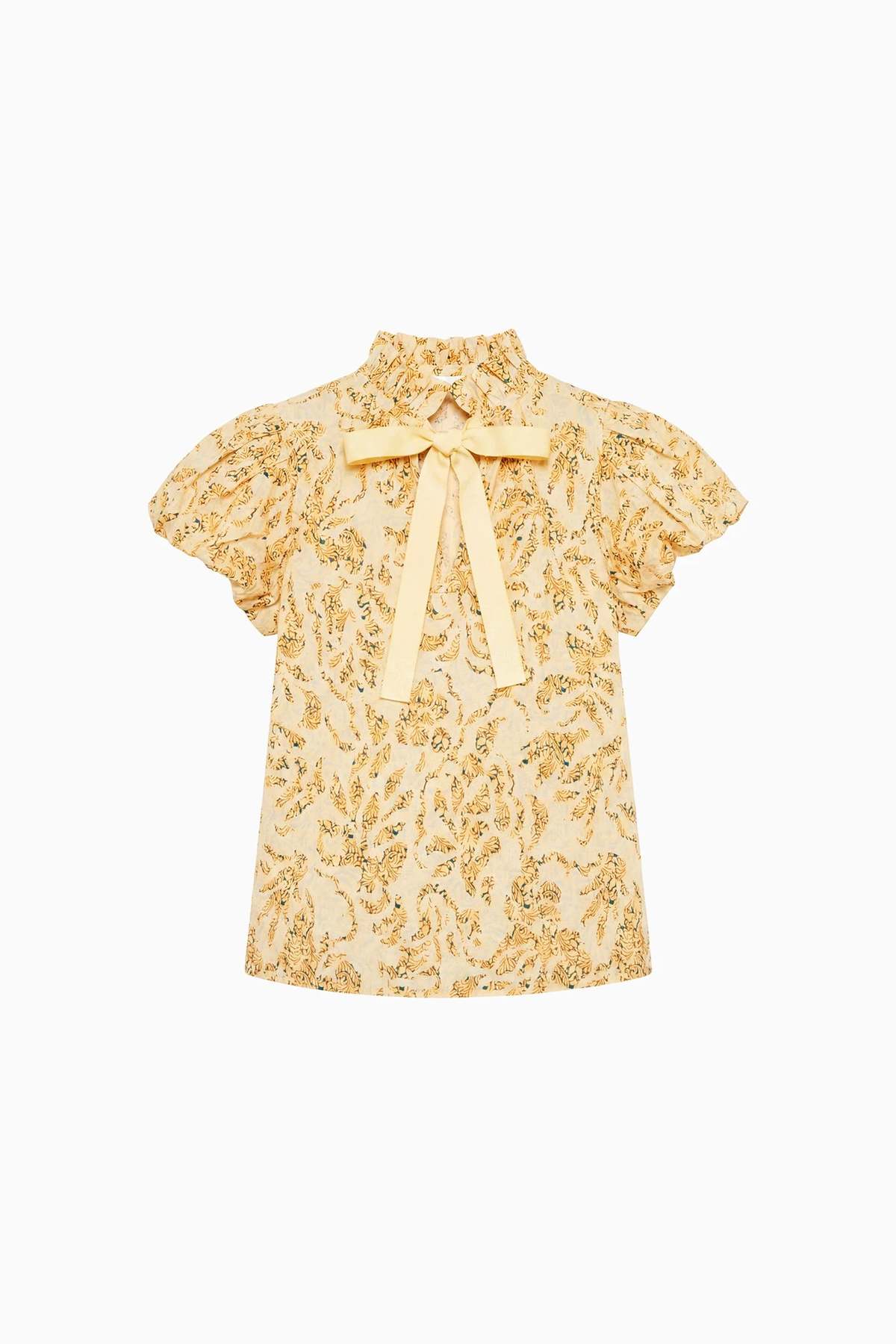 Ulla Johnson Estela S/S Cotton Top - Chamomile - Image 3 of 3