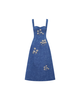 Leo Lin Beatrice Embellished Vegan Suede Midi Dress - Azure - Thumbnail 1